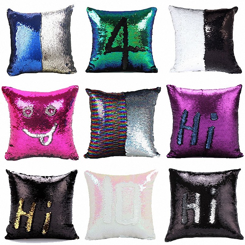 Pillow Cases Color Changing Sequins