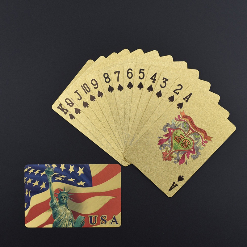 24K Gold Plastic Playing Cards