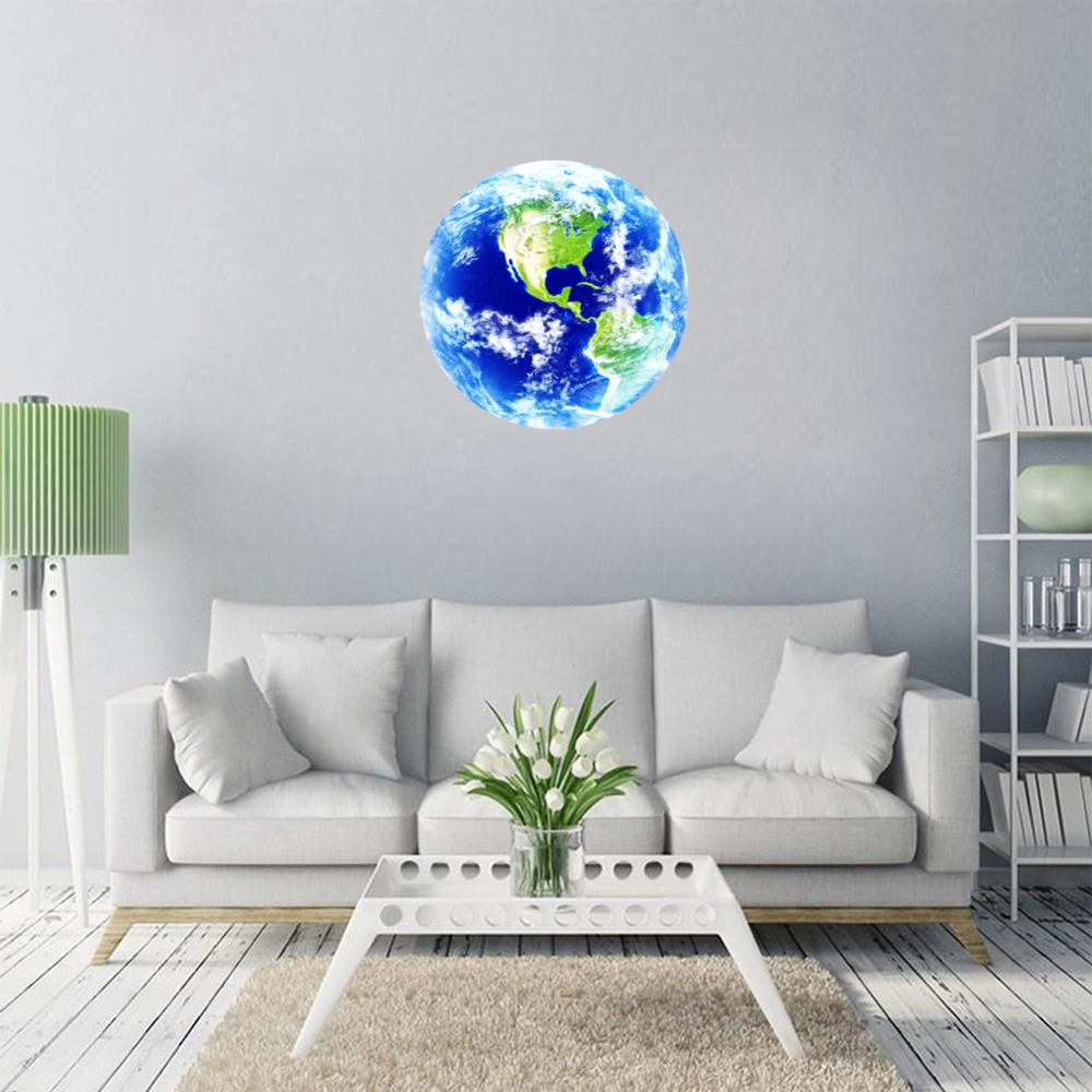 Blue Earth Glow in the Dark Sticker