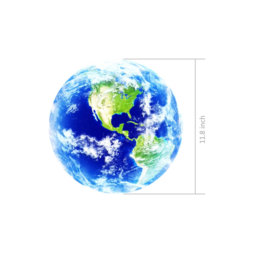 Blue Earth Glow in the Dark Sticker