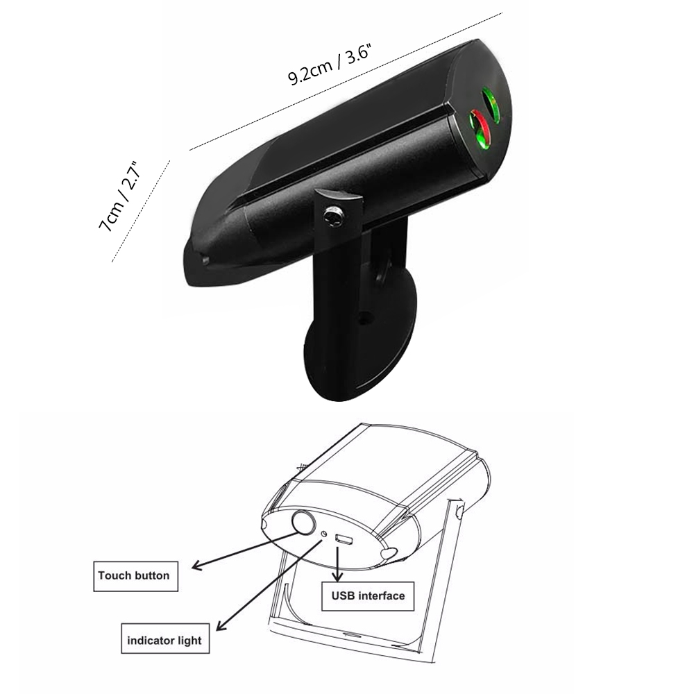 Portable Mini USB Laser Lights