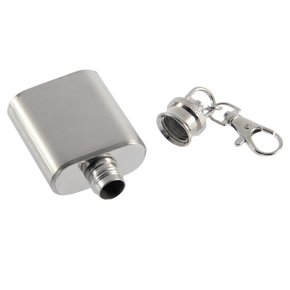 Small Flask Stainless Steel with Keychain