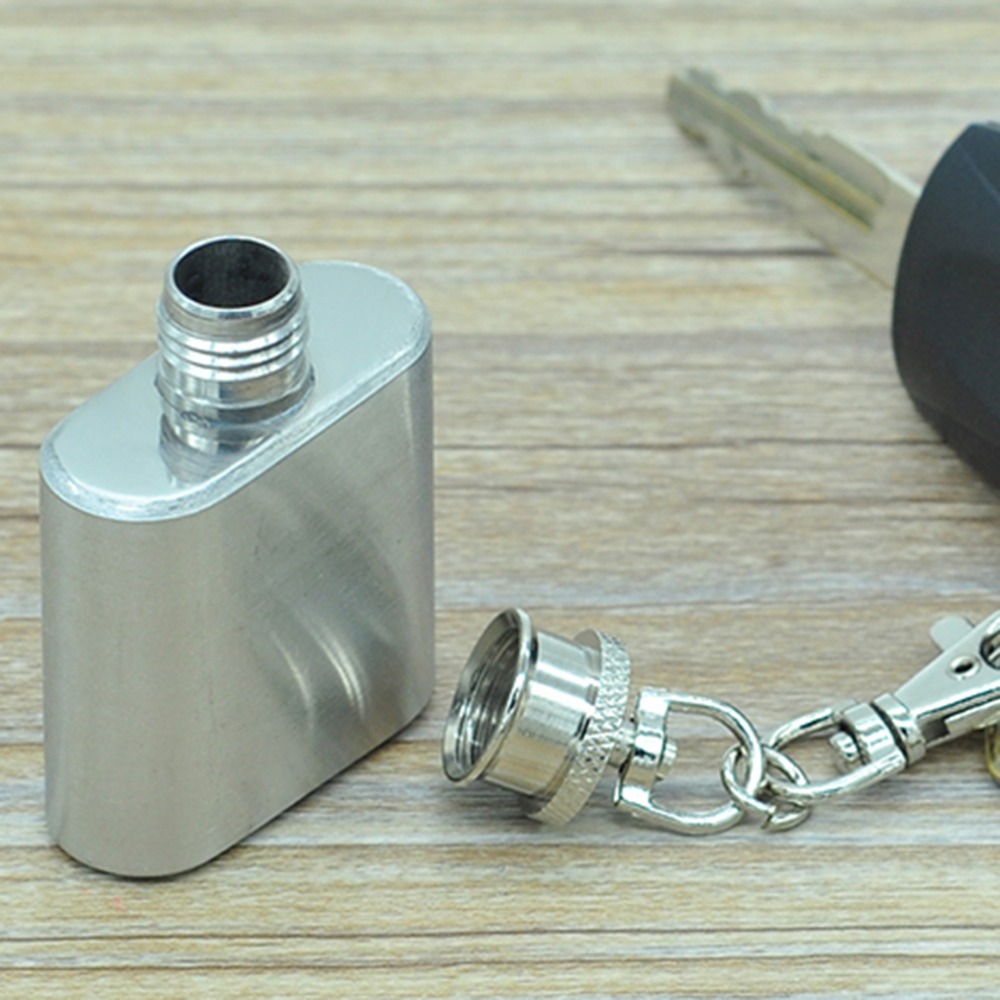 Small Flask Stainless Steel with Keychain