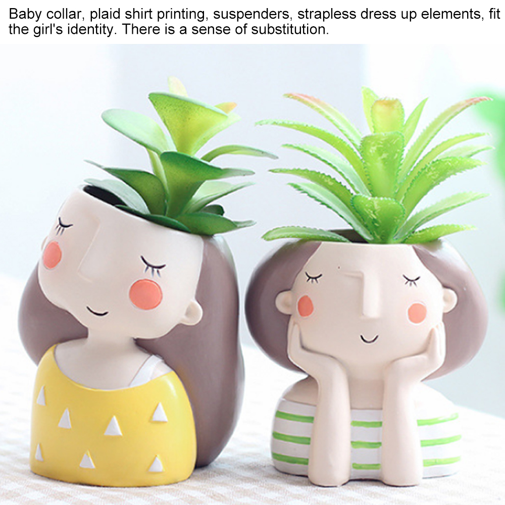 Succulent Pots Cute Girl Design