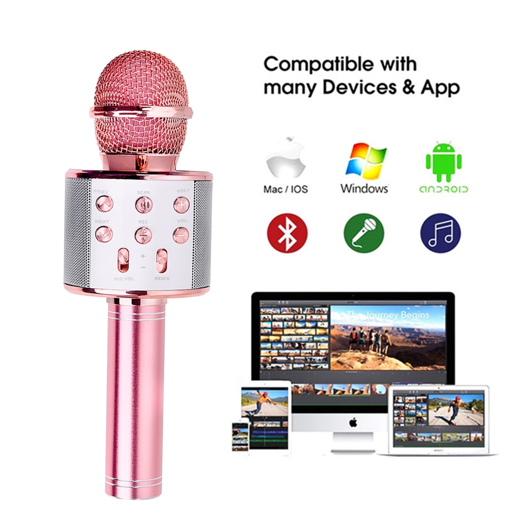 Wireless Karaoke Microphone Bluetooth Connect