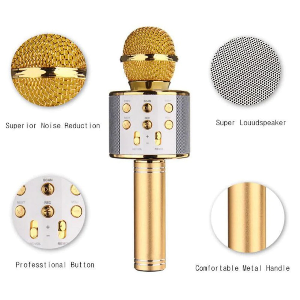 Wireless Karaoke Microphone Bluetooth Connect