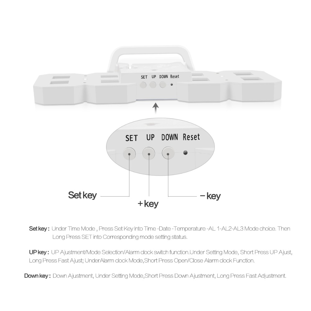 LED Digital Wall Clock Smart Display