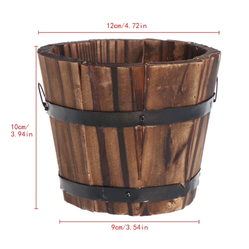 Wooden Flower Pot Garden Accessory