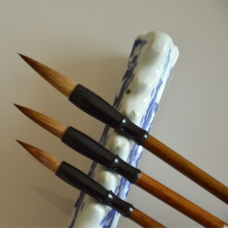 Wooden Chinese Calligraphy Brushes (3pcs)