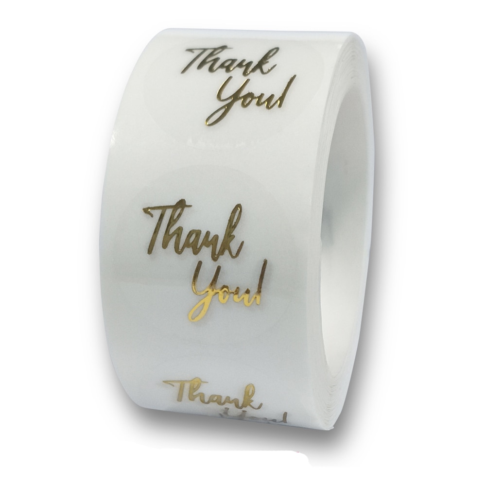 Round Thank You Stickers Packaging Labels (500 pcs)