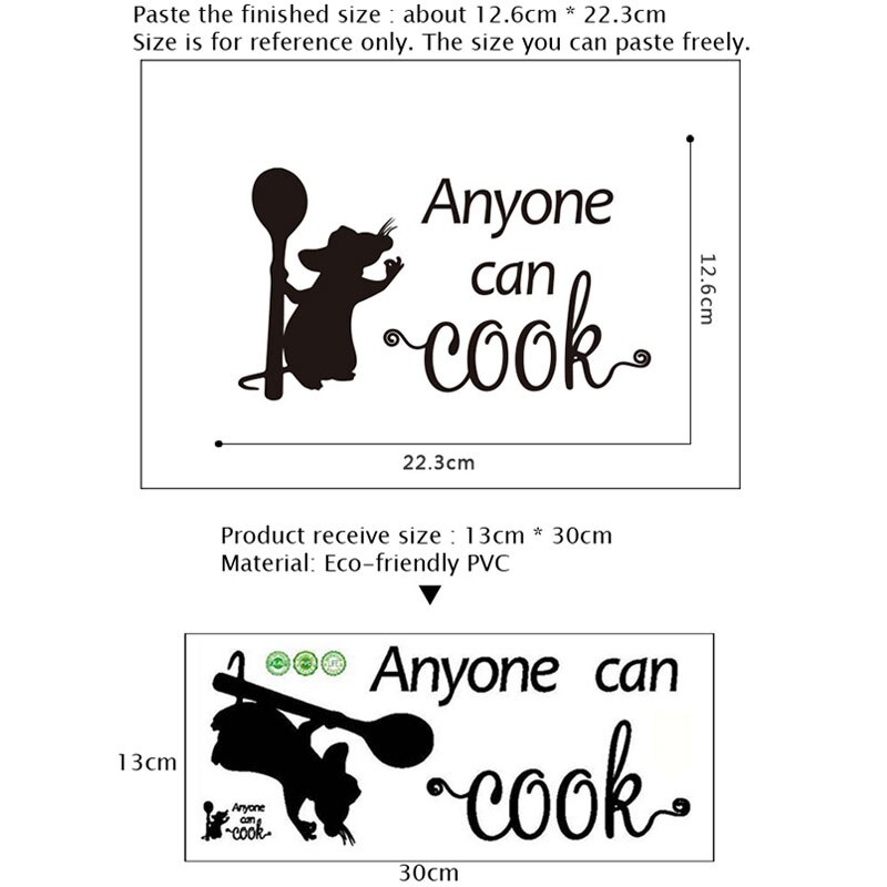 Kitchen Wall Decal Cooking Mouse Sticker