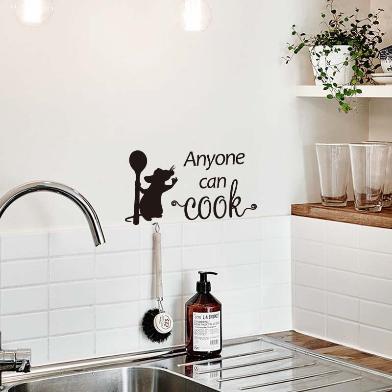 Kitchen Wall Decal Cooking Mouse Sticker