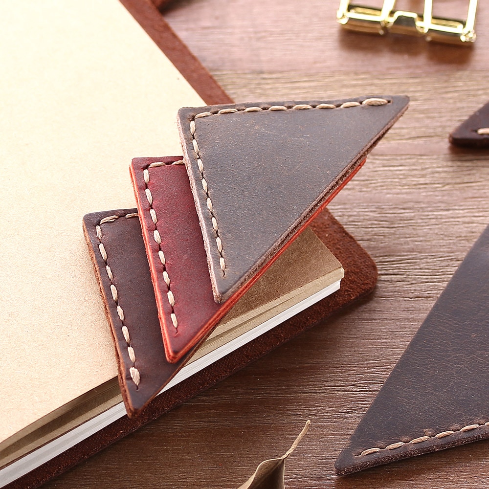 Corner Bookmark Leather Page Mark (2 pcs)