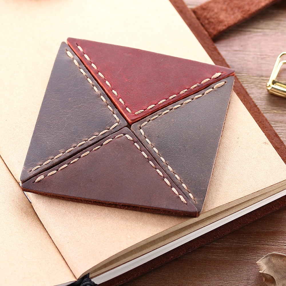 Corner Bookmark Leather Page Mark (2 pcs)