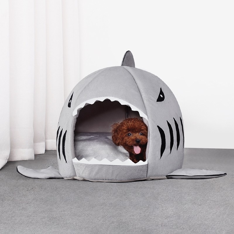 Cute Cat Bed Shark Cat Cushion