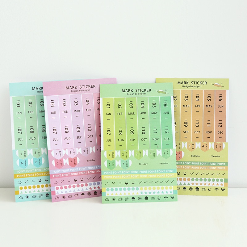 Planner Stickers Color Index Tabs