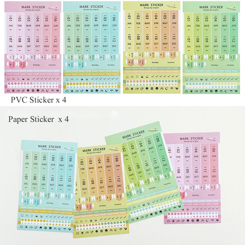 Planner Stickers Color Index Tabs