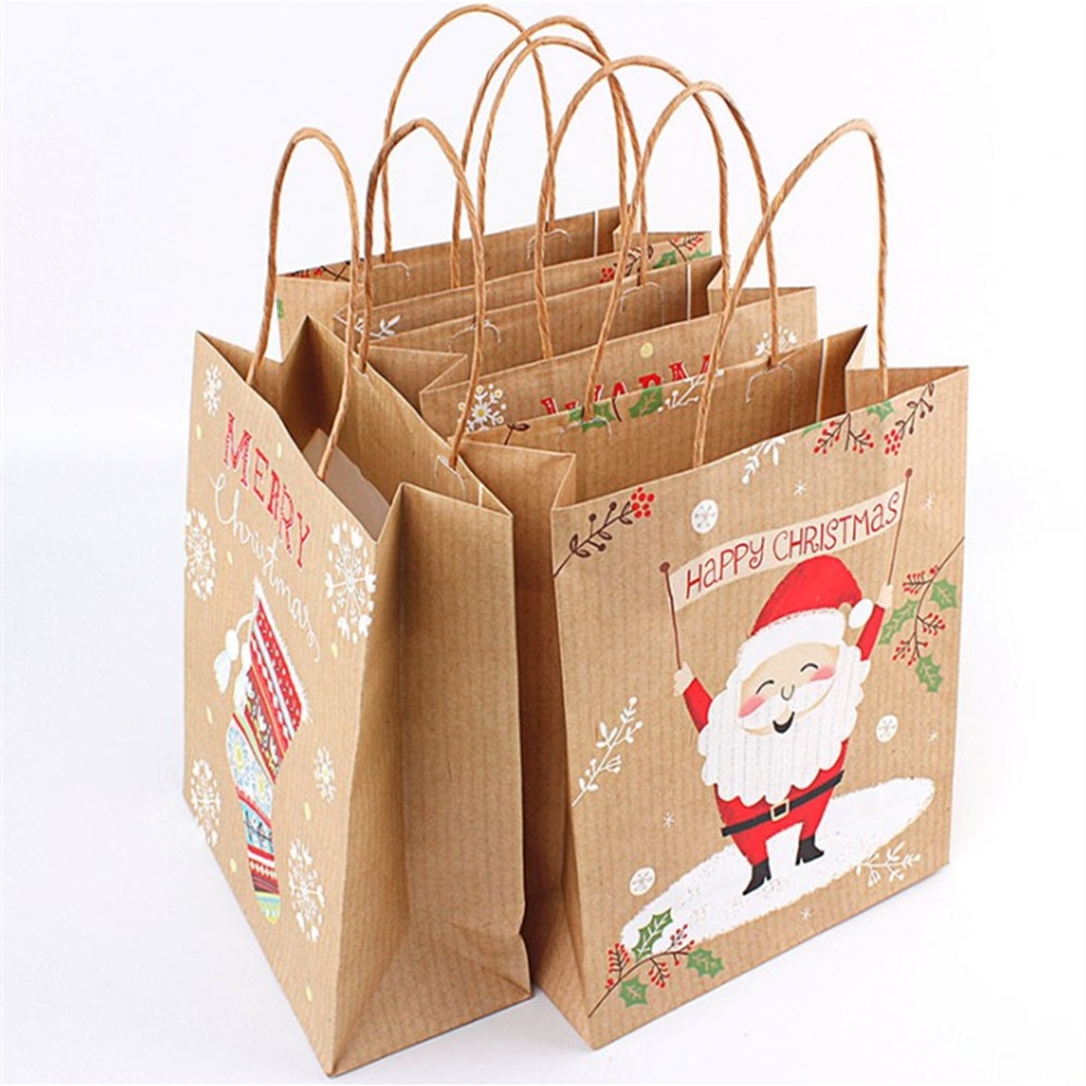 Christmas Gift Bags Kraft Paper