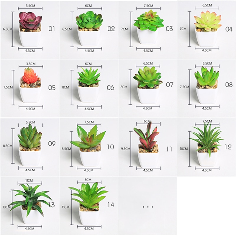 Fake Succulents Potted Artificial Plant