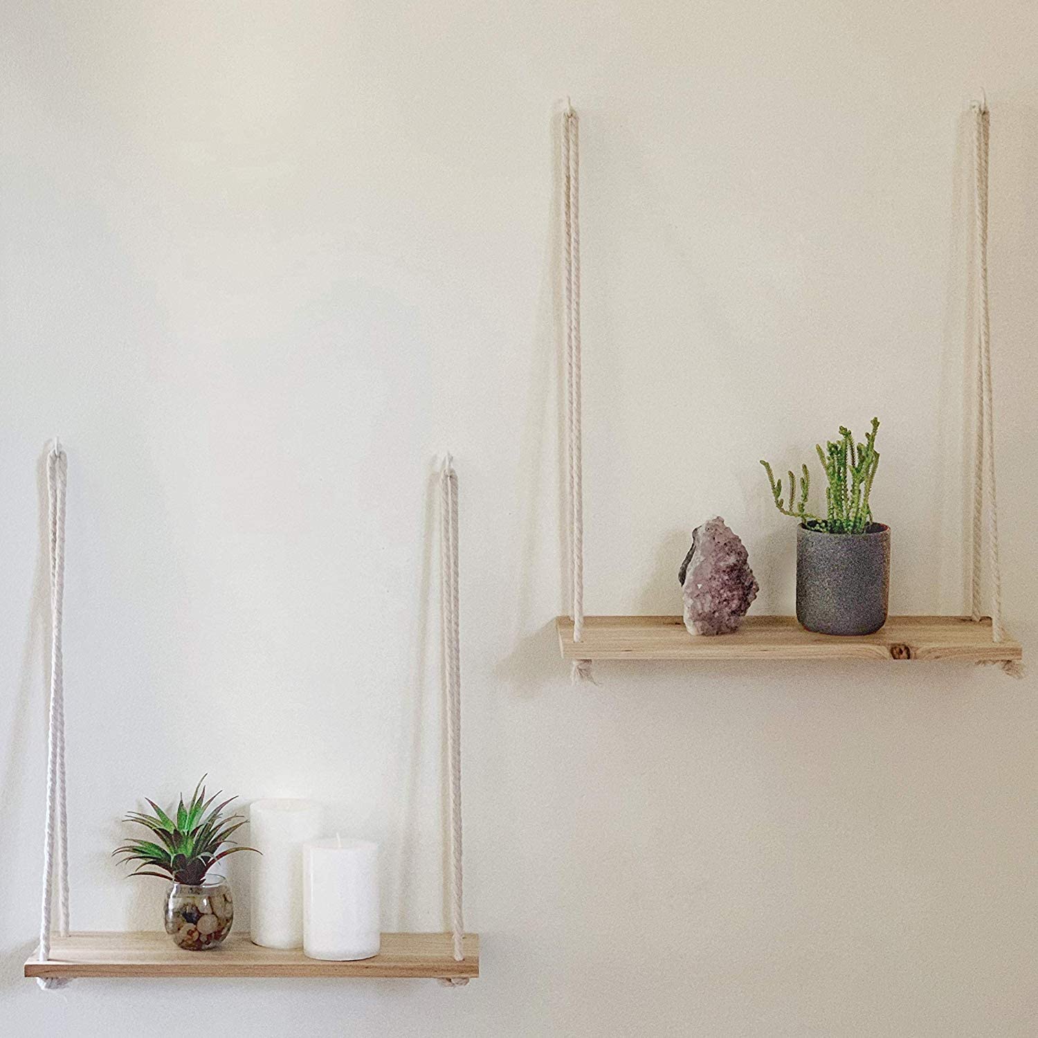 Wood Hanging Shelf Wall Swing