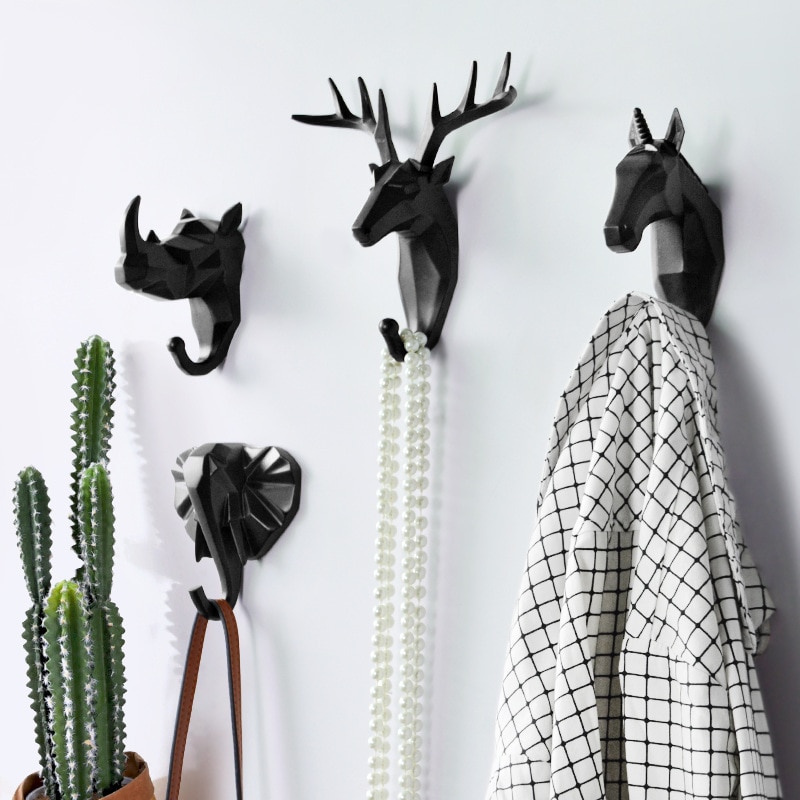 Animal Head Hooks Wall Decor