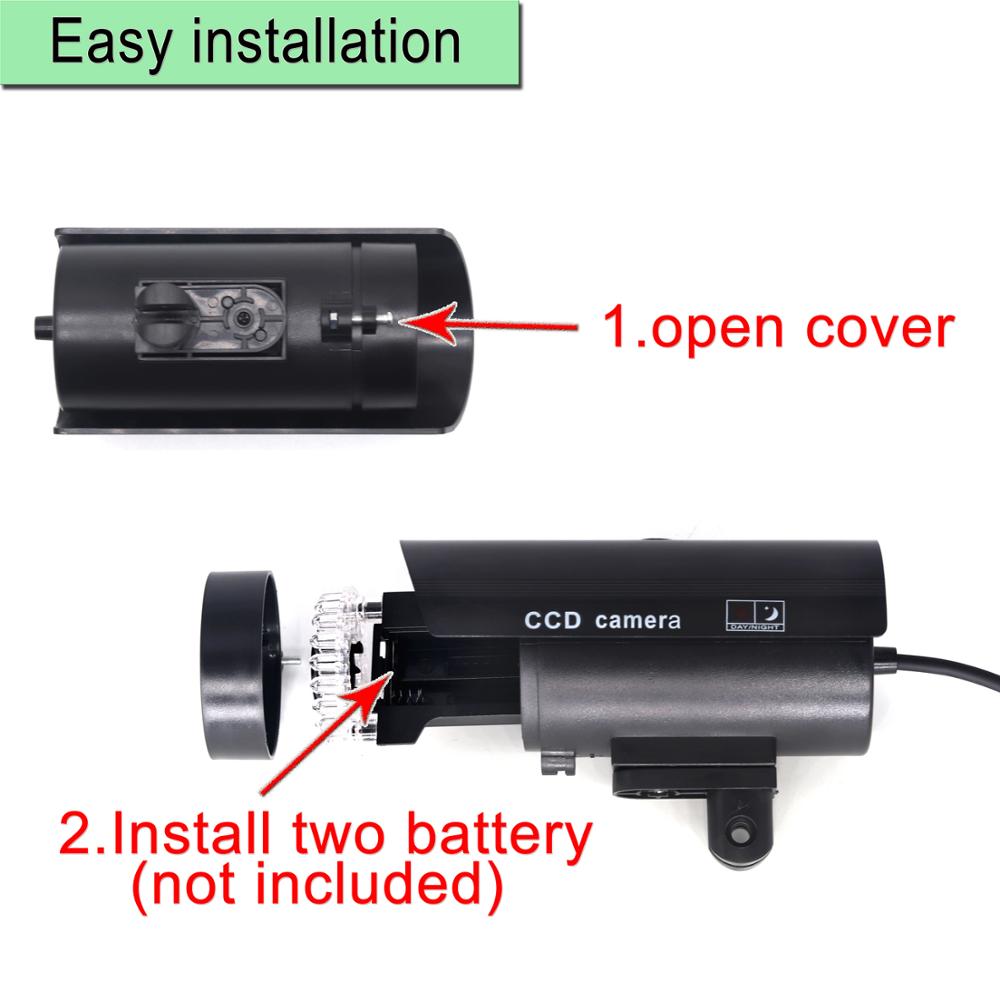 Fake CCTV Cameras with LED Light (4pcs)