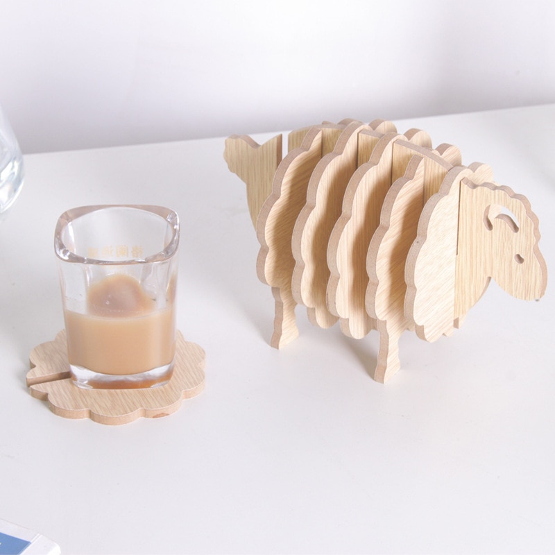 Cup Coaster 6PC Wooden Coasters