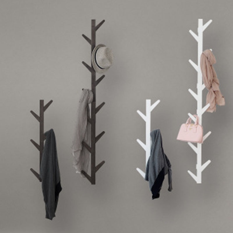 Wall Mounted Coat Rack With 6 Hooks