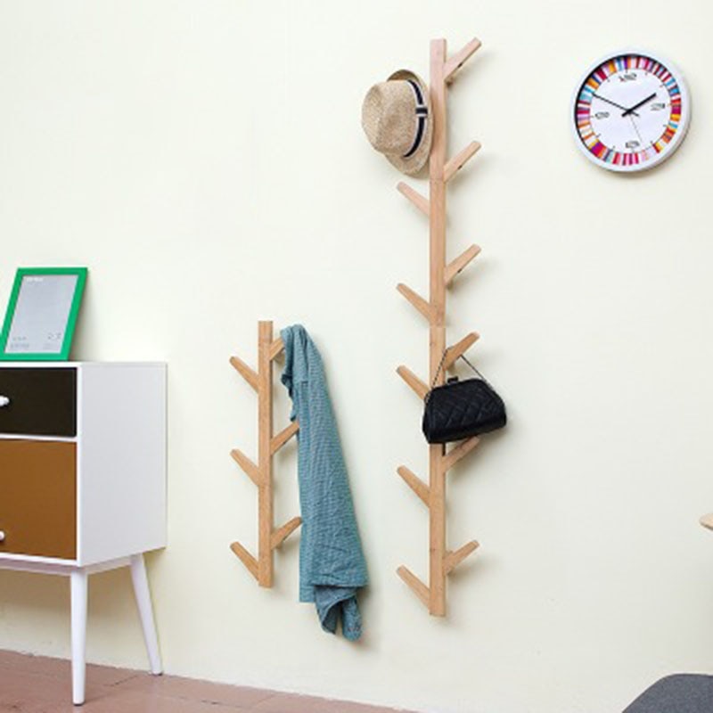 Wall Mounted Coat Rack With 6 Hooks