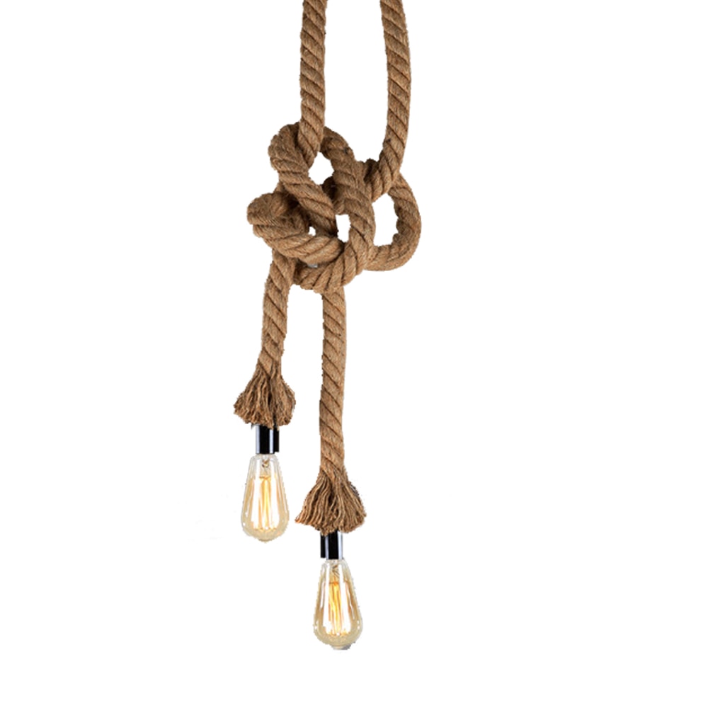 Pendant Lamp Vintage Hanging Rope