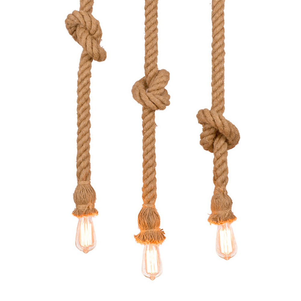 Pendant Lamp Vintage Hanging Rope