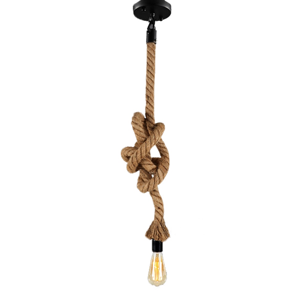 Pendant Lamp Vintage Hanging Rope