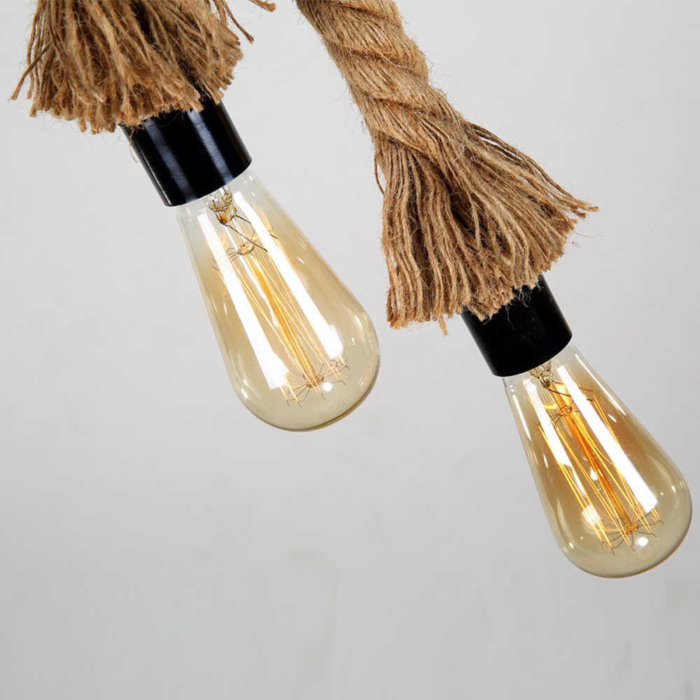 Pendant Lamp Vintage Hanging Rope