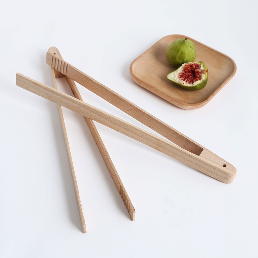 Wooden Bamboo Bread Tongs