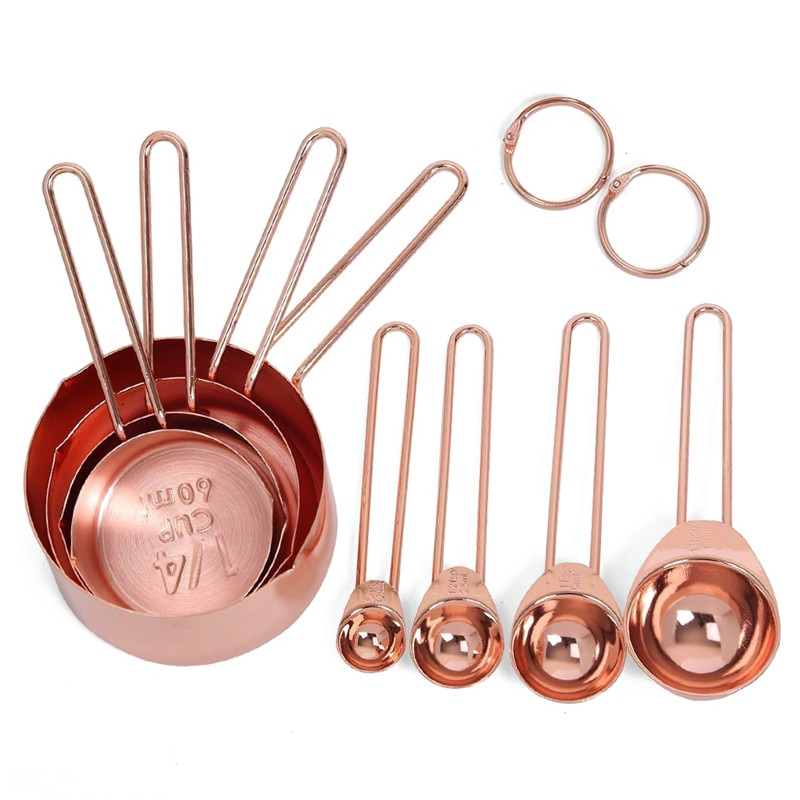 Engraved Stainless Steel Measuring Cups (8pcs)