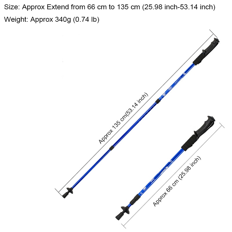 Trekking Sticks Retractable Poles (2pcs)