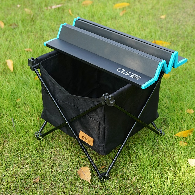 Camping Table with Storage Foldable Table