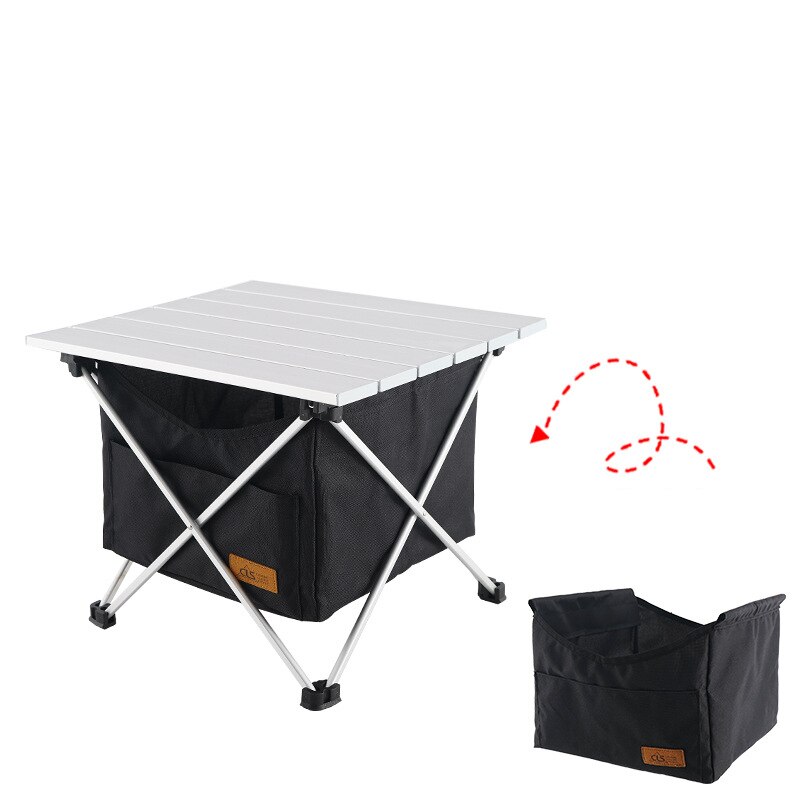 Camping Table with Storage Foldable Table