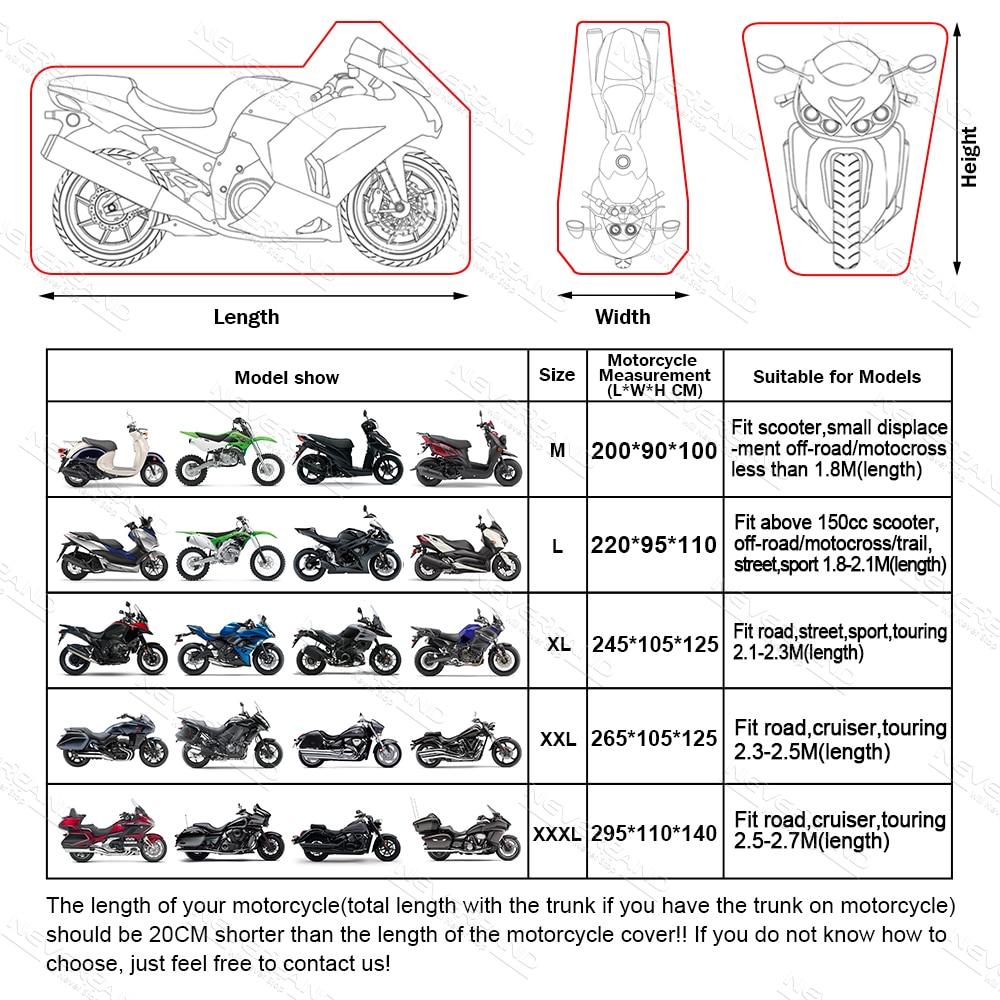 Waterproof Motorcycle Cover UV Protector