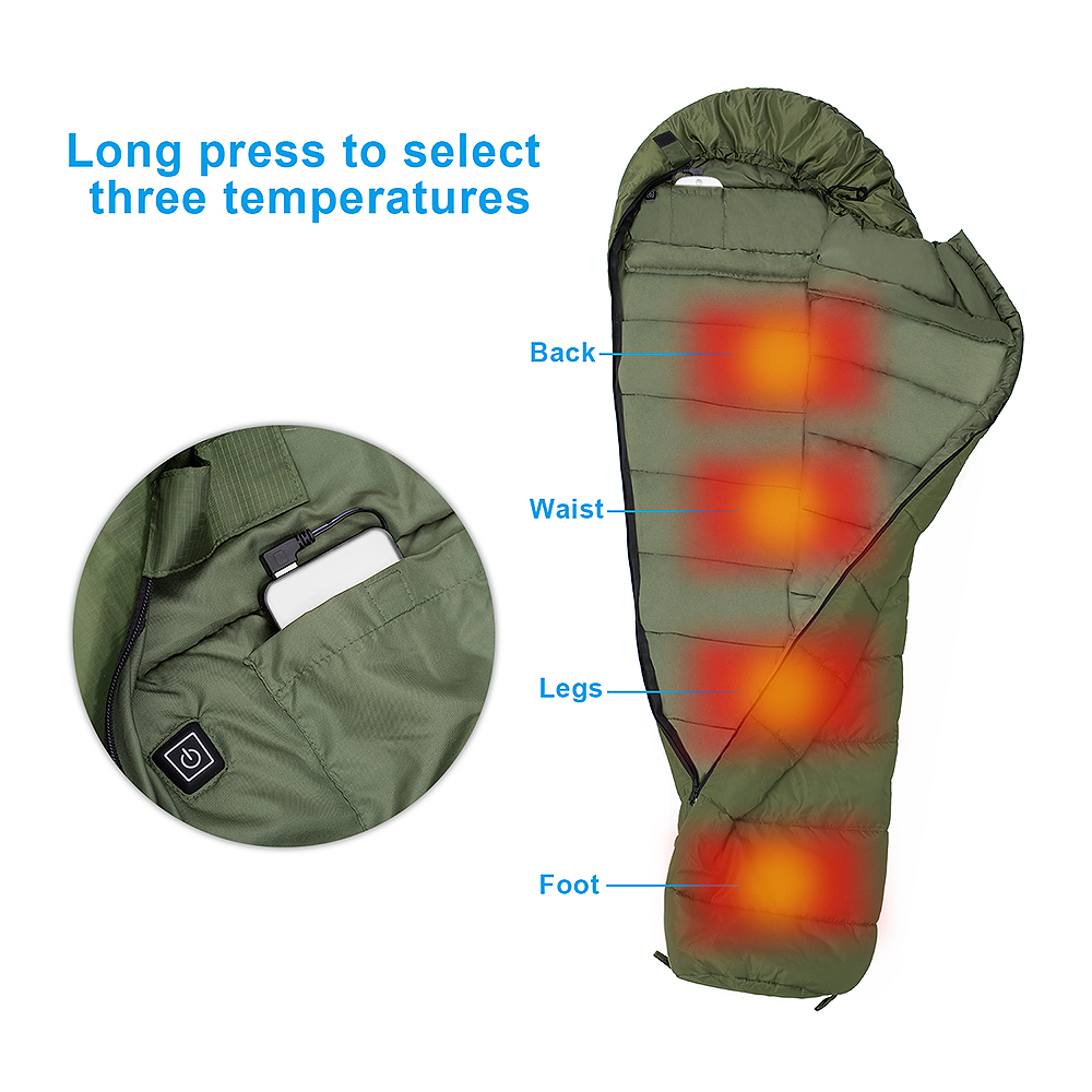 Heated Sleeping Bag Camping Gear