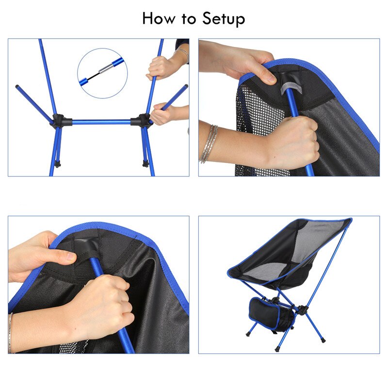 Portable Beach Chair with Storage Bag