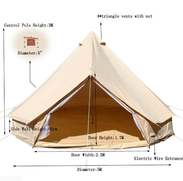 Glamping Tent Large Capacity Teepee