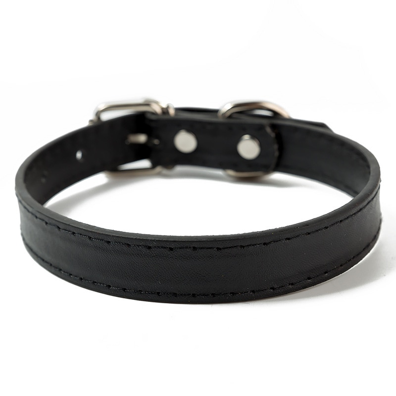 Leather Dog Collar Adjustable Harness