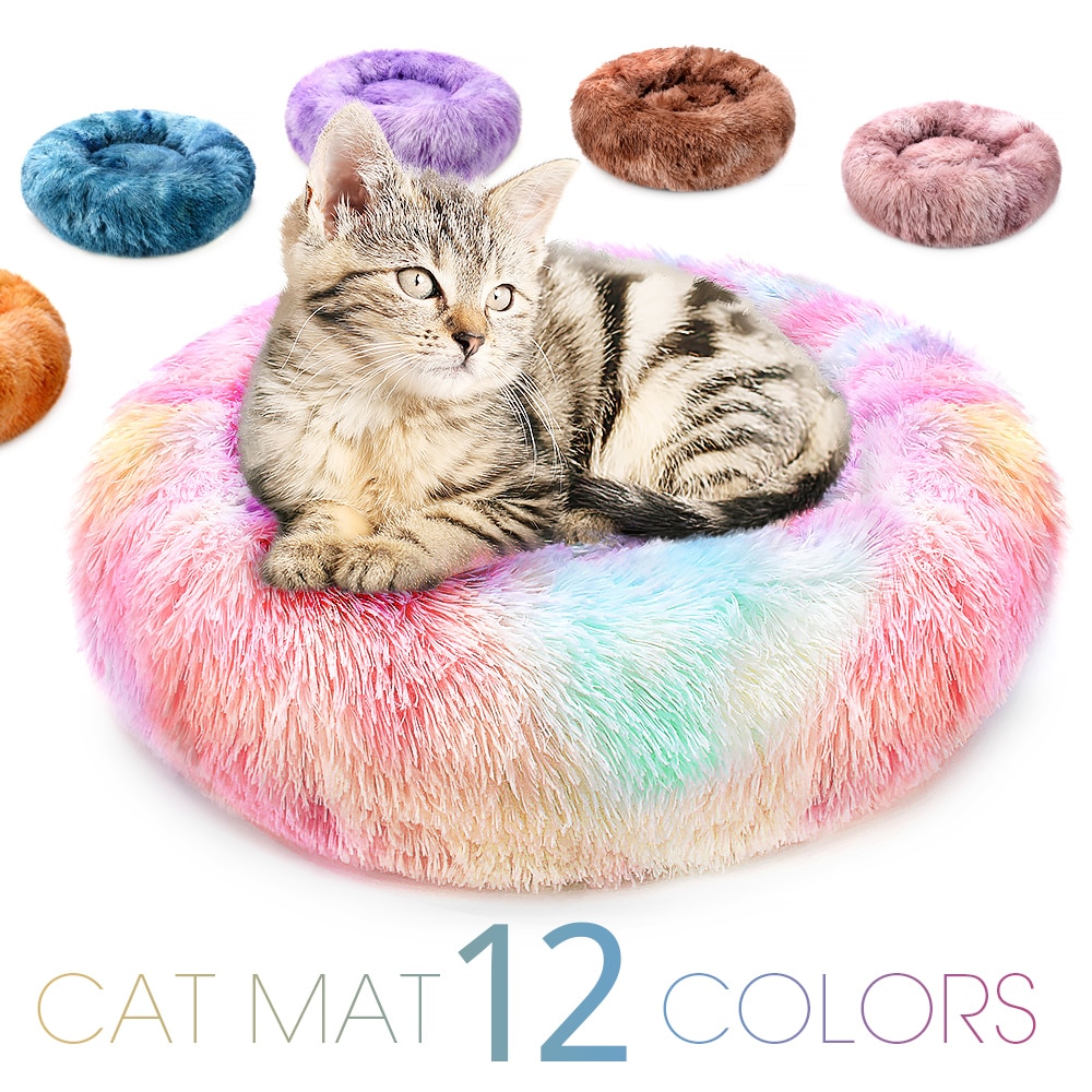 Round Cat Bed Soft Pet Cushion