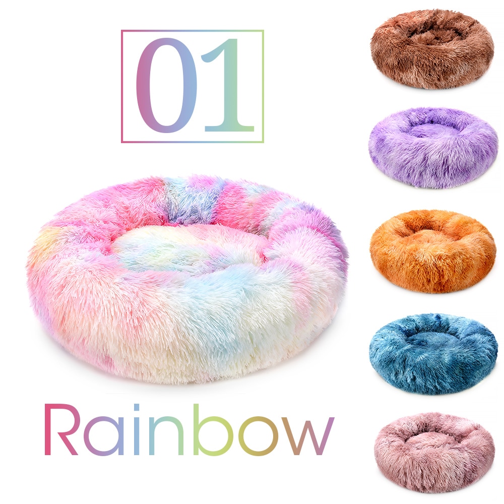 Round Cat Bed Soft Pet Cushion