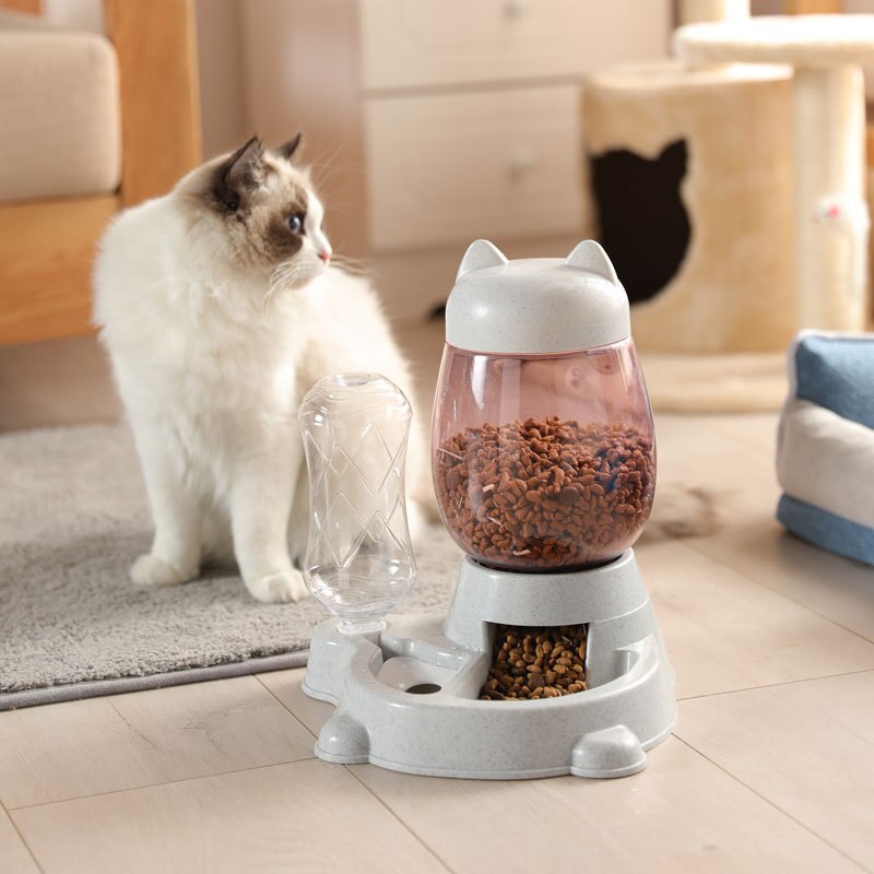 Cat Food Feeder and Water Dispenser