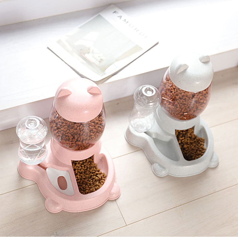 Cat Food Feeder and Water Dispenser