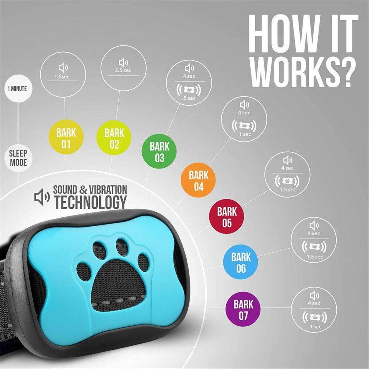 Anti Bark Dog Collar Rechargeable Collar