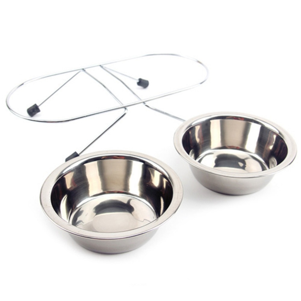 Dog Bowl Stand Double Pet Feeder 