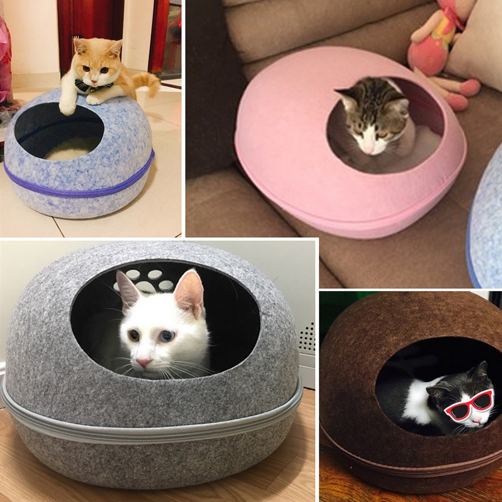 Cat Cave Egg Shape Design Pet Bed